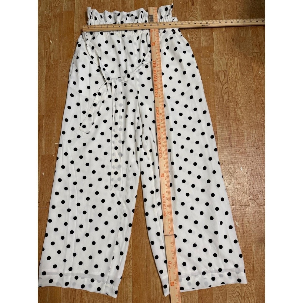 Anthropologie English Factory High Waisted Polka Dot Trousers Pants, Med - Picture 5 of 10